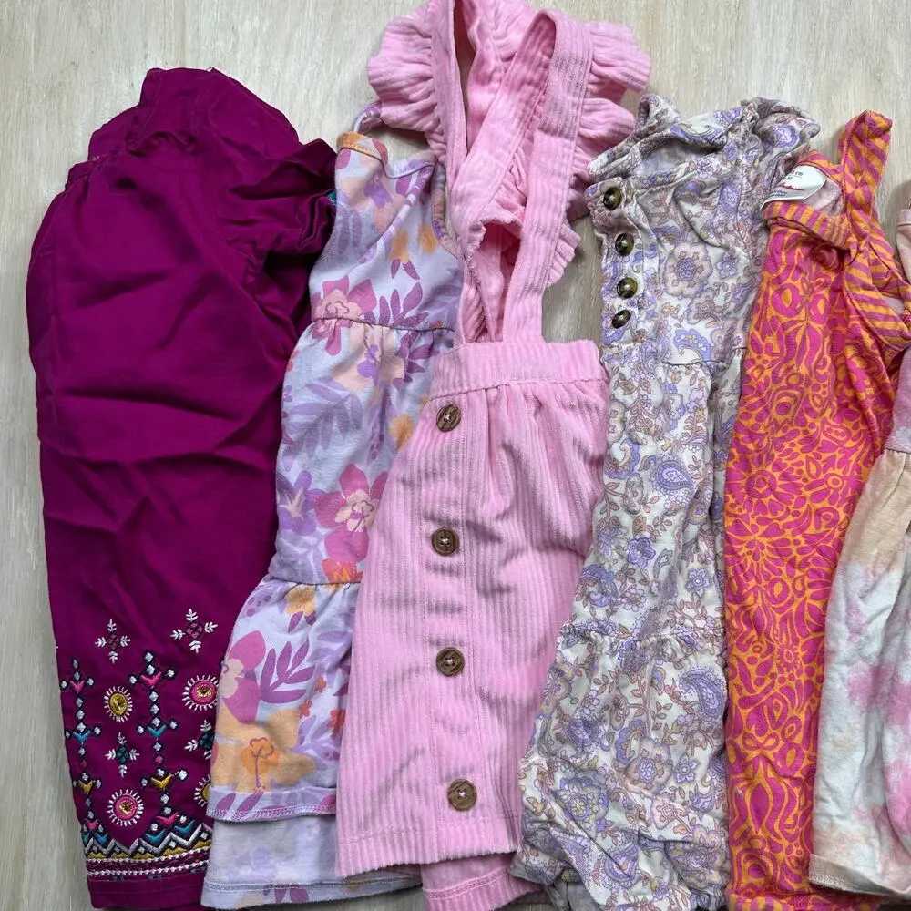 8 Piece Bundle Lot Hanna Andersson Cat & Jack Gymboree  Floral Summer Dress 3T